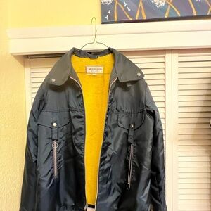 Vintage Blue Winter Coat Men’s McGregor Made in USA 44 Long Jacket Full Zip